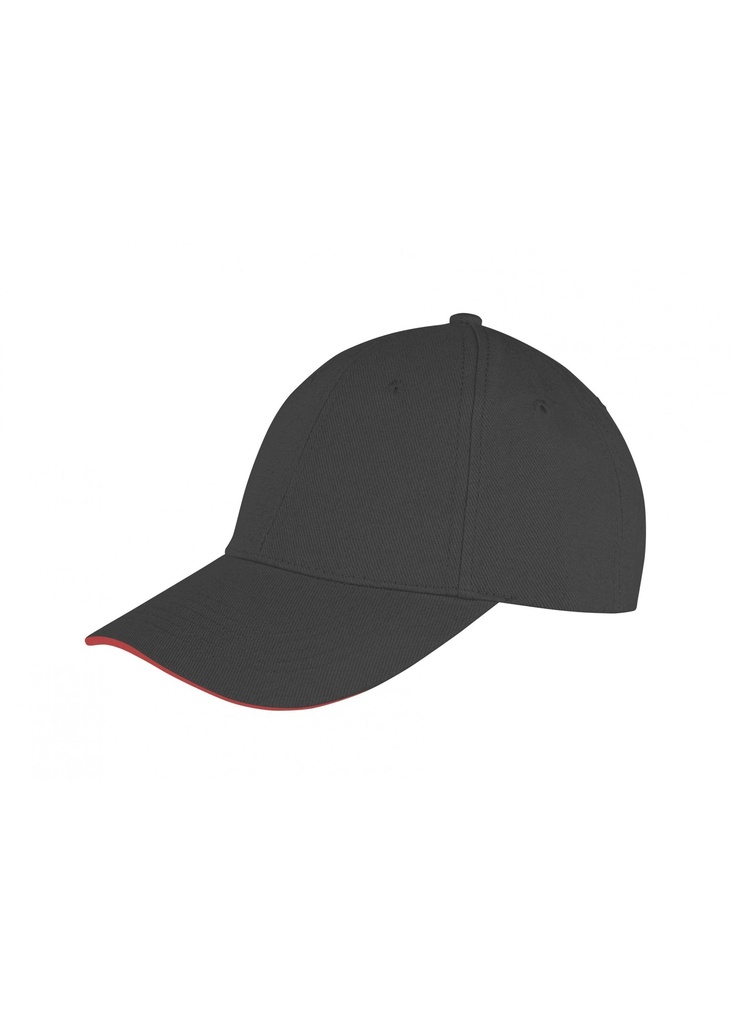 Result Headwear Memphis Brushed Cotton Low Profile Sandwich Peak Cap RC91X