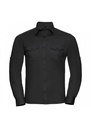 Russell Collection Mens Roll Long Sleeve Fitted Twill Shirt R918M