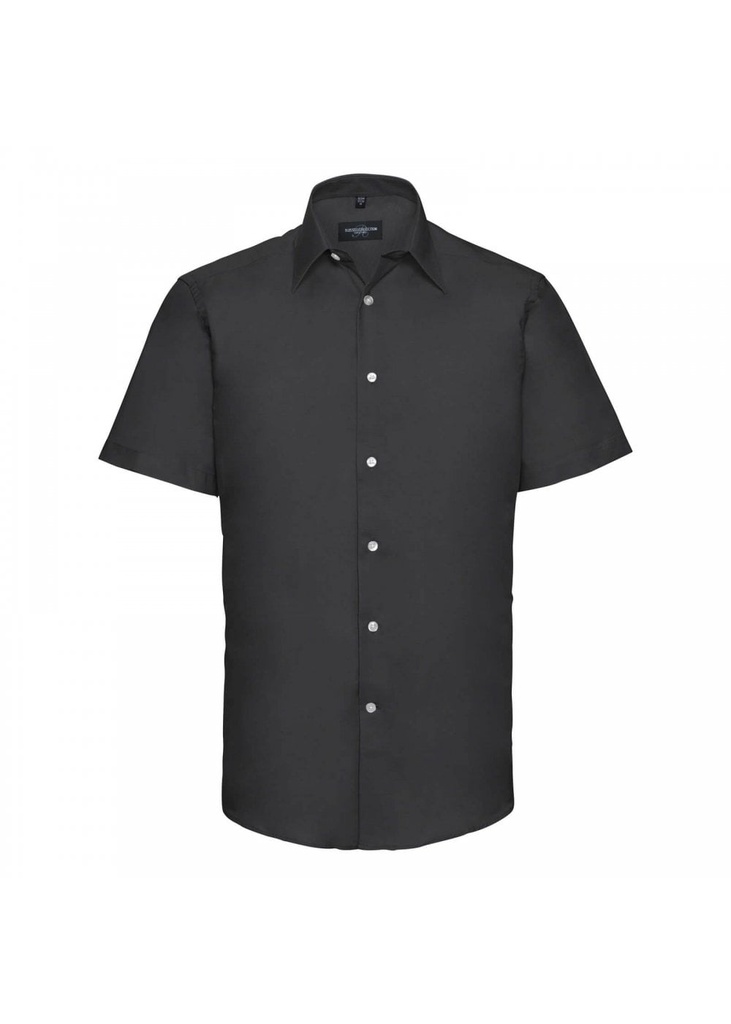 Russell Collection Mens Short Sleeve Tailored Oxford Shirt R923M
