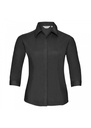 Russell Collection Ladies 3/4 Sleeve Fitted Polycotton Poplin Shirt R926F