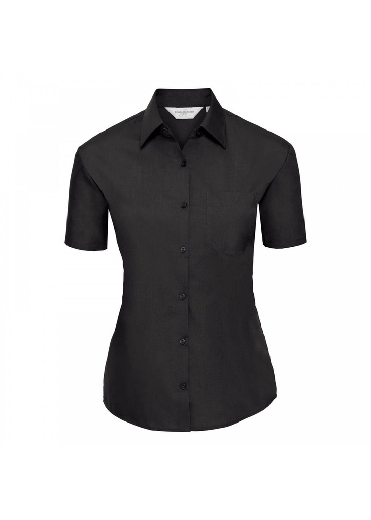 Russell Collection Ladies Short Sleeve Classic Polycotton Poplin Shirt R935F