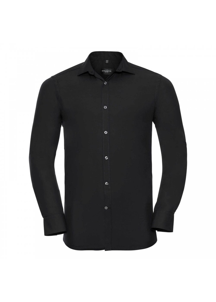 Russell Collection Mens Long Sleeve Fitted Ultimate Stretch Shirt R960M