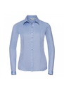 Russell Collection Ladies Long Sleeve Tailored Herringbone Shirt R962F