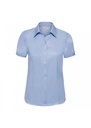 Russell Collection Ladies Short Sleeve Tailored Herringbone Shirt R963F