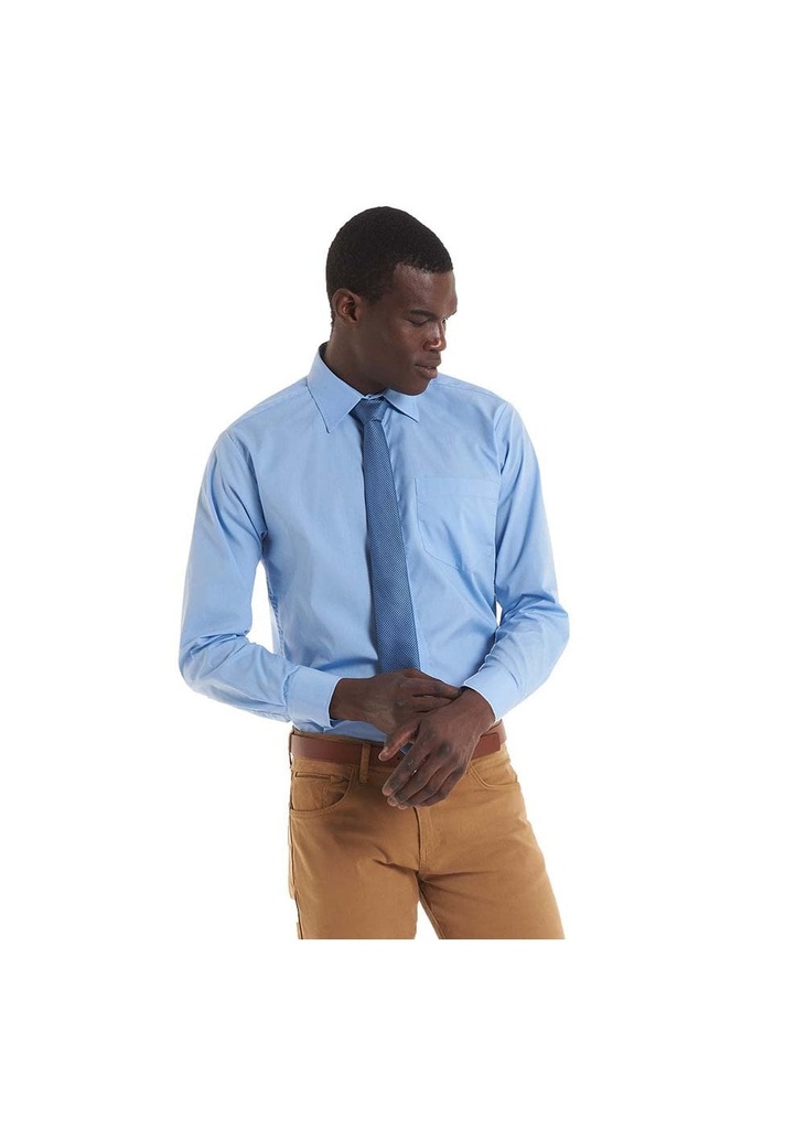 Uneek Mens Long Sleeve Poplin Shirt UC713
