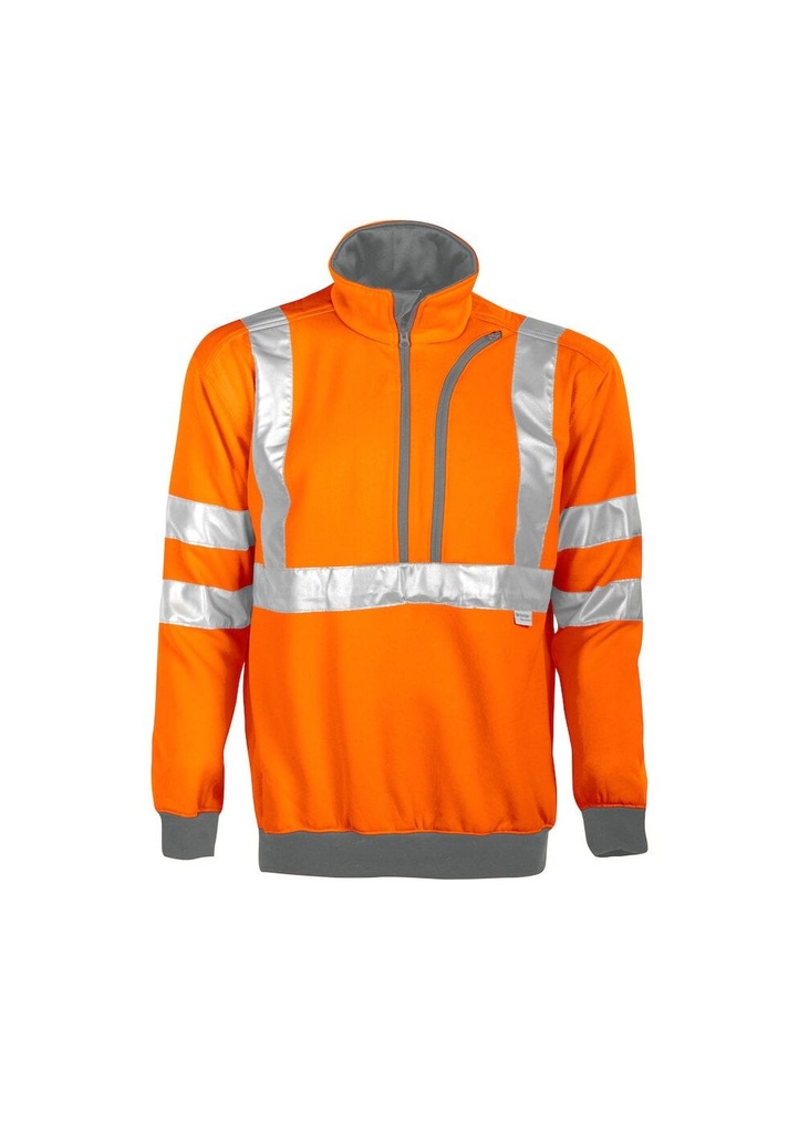 Projob Hi Visibility Sweatshirt Half Zip EN ISO 20471 Class 3 646102
