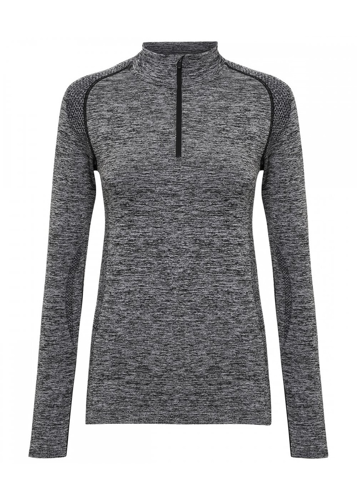 TriDriÂ® Womens Seamless '3D Fit' Multi Sport Performance Zip Top TR205