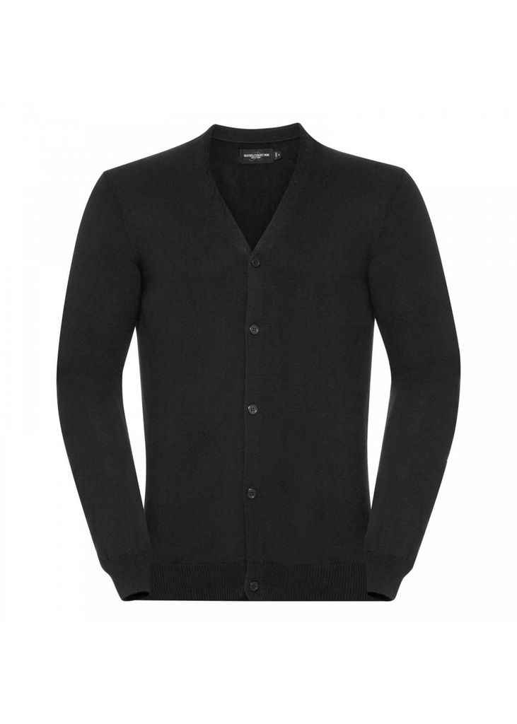 Russell Collection Mens V-Neck Knitted Cardigan R715M
