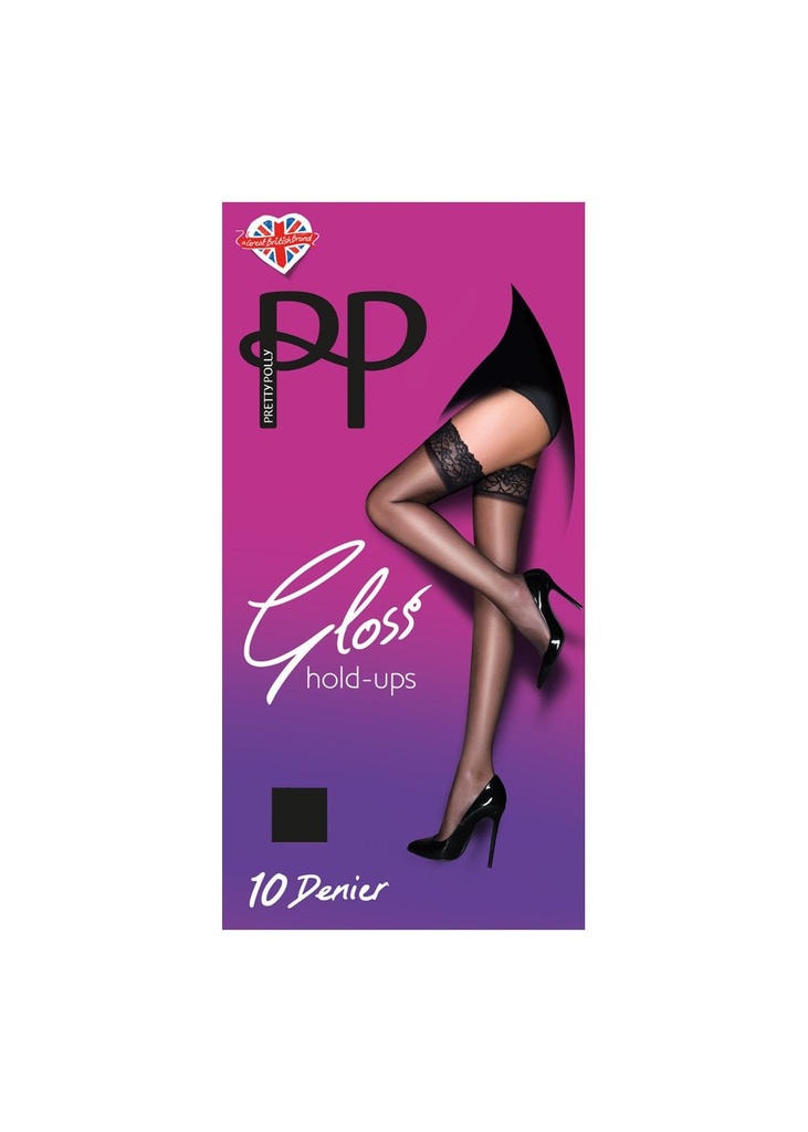 Pretty Polly 10D Gloss Lace H/Ups 1PP