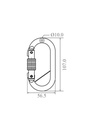 Kratos Steel Screw Locking Karabiner with Captive Pin FA5010217