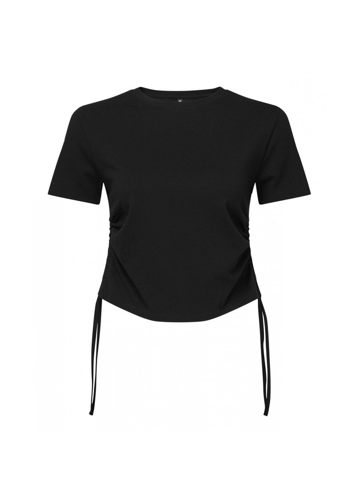 TriDri Womens ruched gym crop top TR069