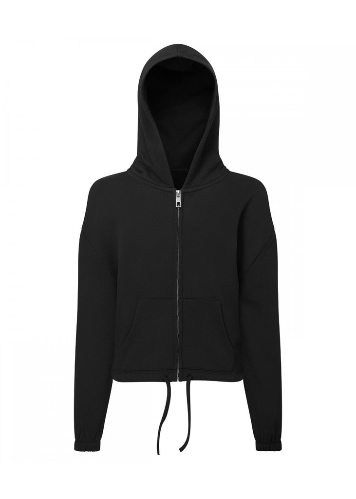 TriDri Kids recycled cropped oversize full-zip gym hoodie TR61B