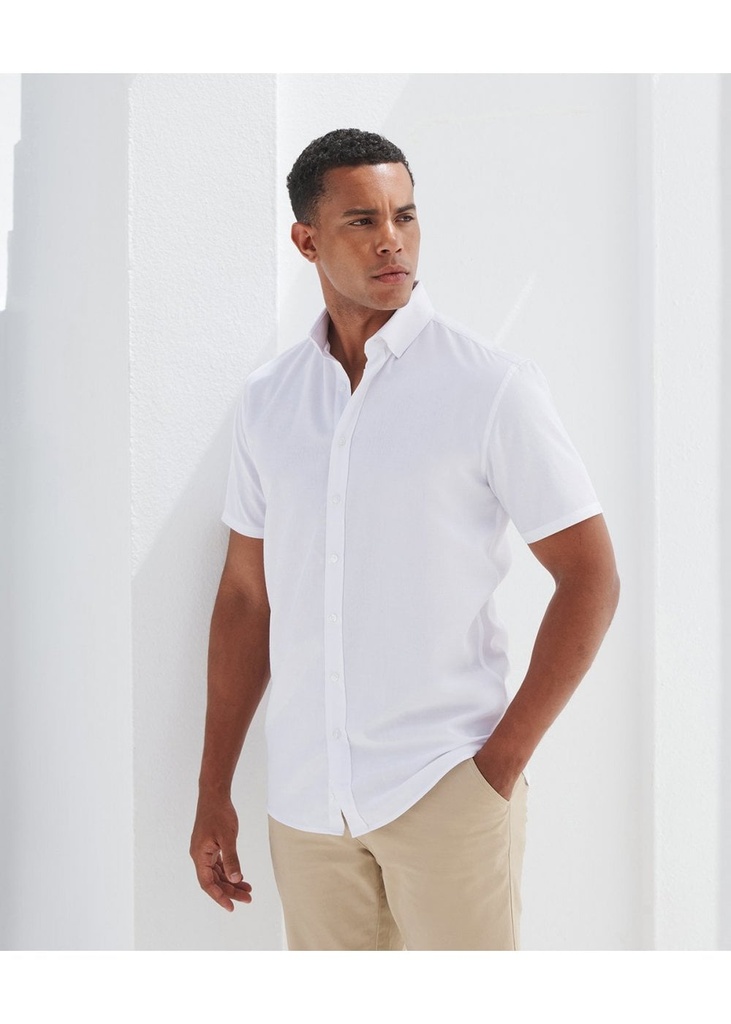 Henbury Short Sleeve ‘Cotton-Feel’ Coolplus® Shirt HB588