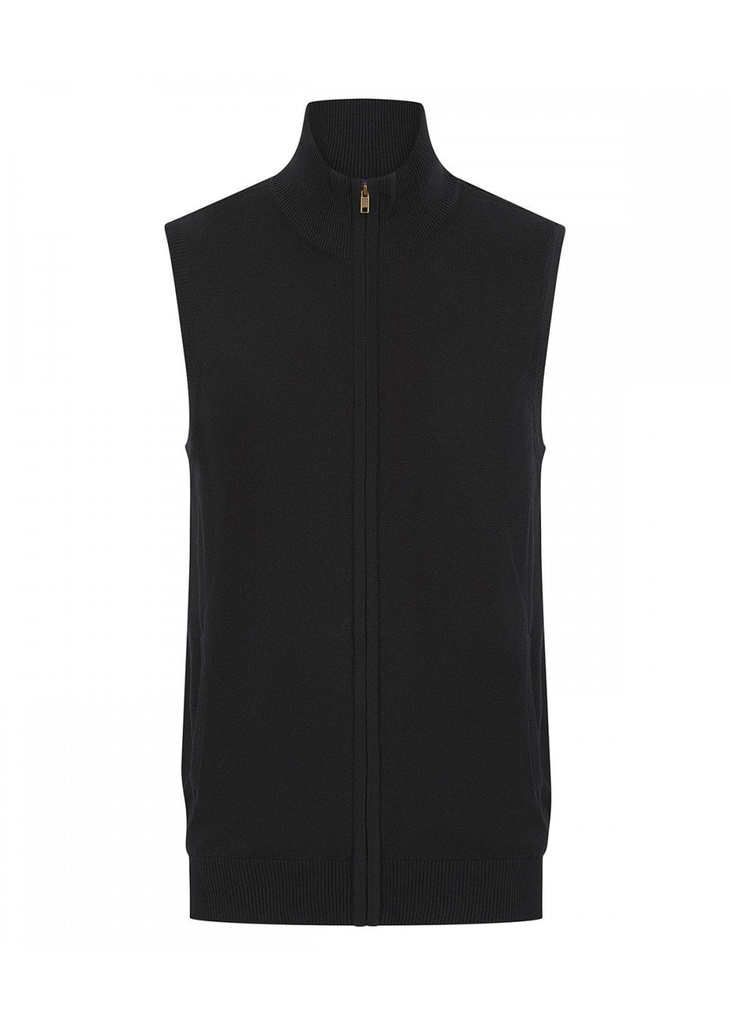 Henbury Sleeveless Zip-Through Jumper HB711