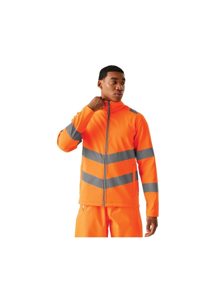 Regatta Pro Contract Hi Vis Ablaze 2 Layer Softshell Jacket TRA712