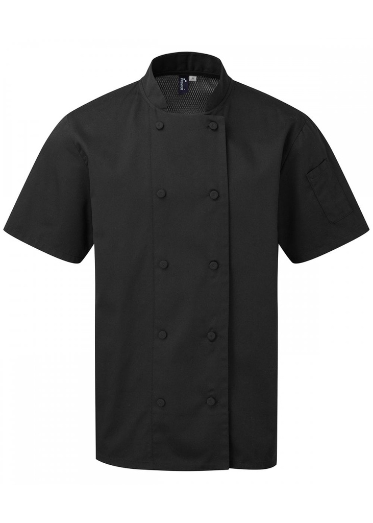 Premier Coolchecker Short Sleeve Chefs Jacket PR902