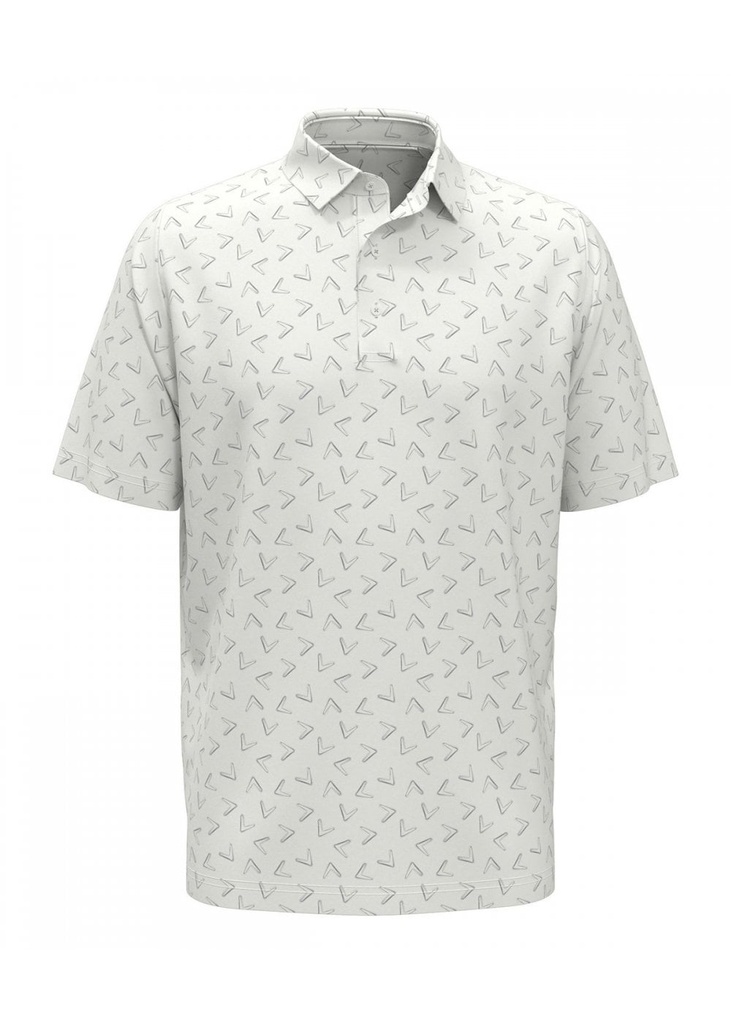 Callaway All-Over Large Chev Printed Poloshirt CW035