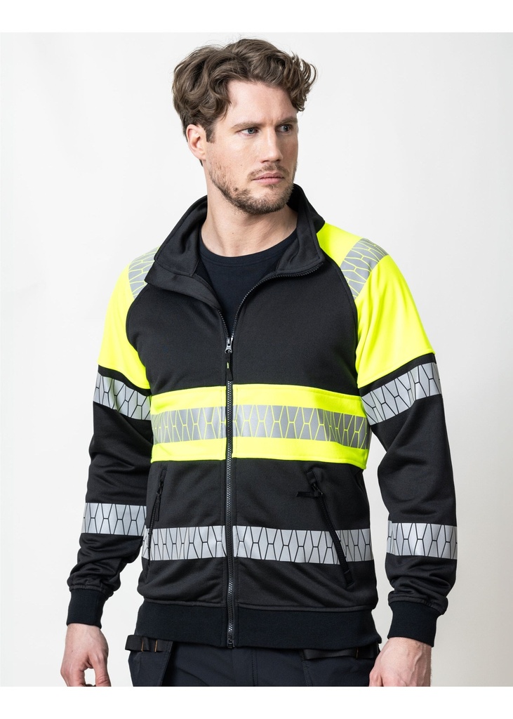 Jobman Sweatshirt Full-Zip Hi-Vis JM5225