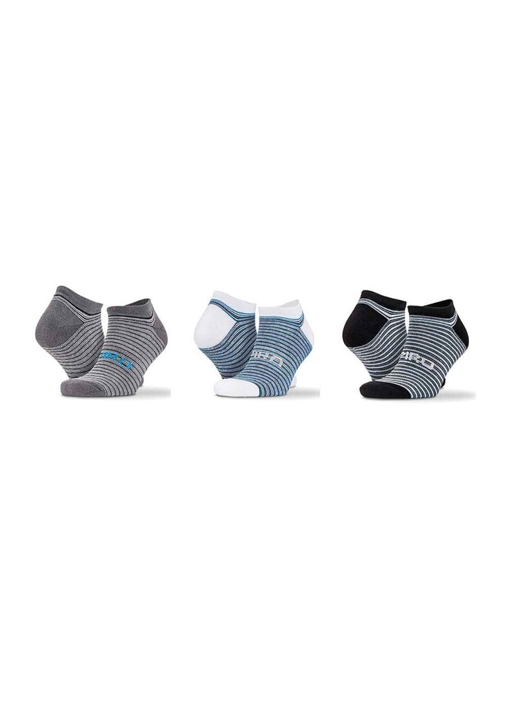 Spiro 3-Pack Mixed Stripe Sneaker Socks S295X