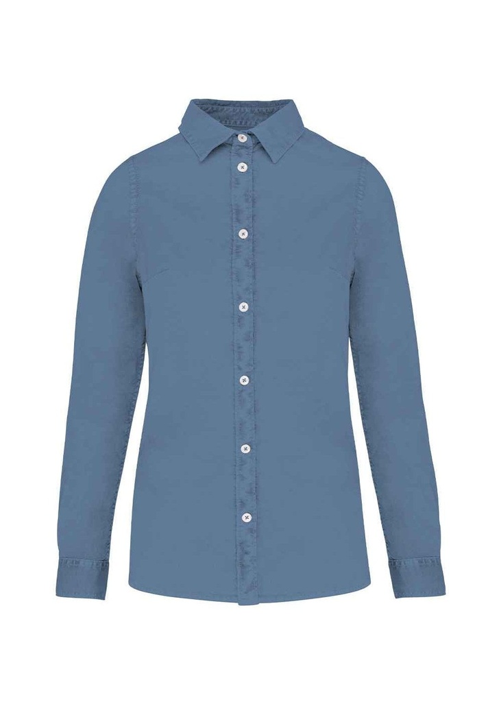 Native Spirit Ladies Washed Long Sleeve Shirt NS503