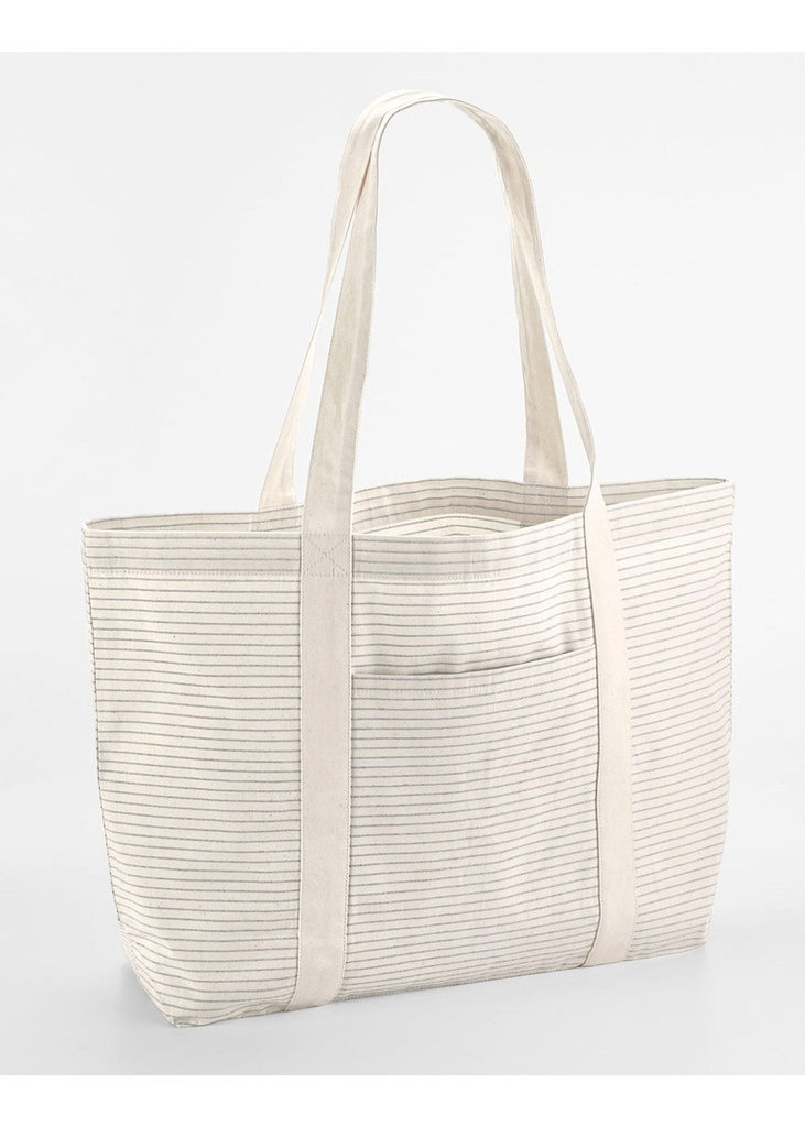 Westford Mill Striped Organic Cotton Shopper W255