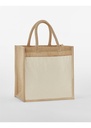 Westford Mill Cotton Pocket Natural Starched Jute Midi Tote W483