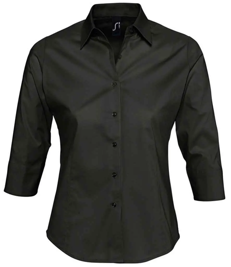 SOL'S Ladies Effect 3/4 Sleeve Fitted Shirt 17010