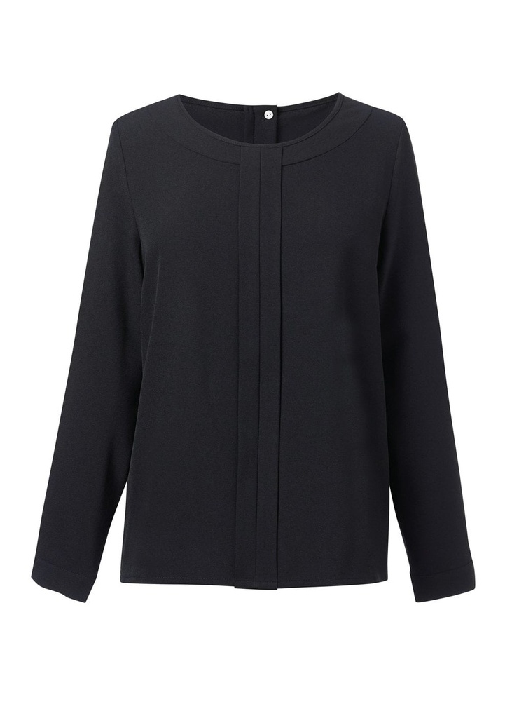 Brook Taverner Roma Long Sleeve Crepe Blouse BT2279