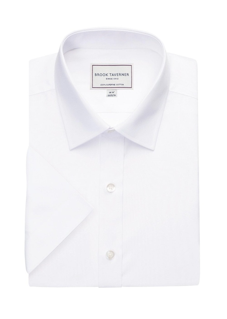 Brook Taverner Milano Short Sleeve Slim Fit Non-Iron Shirt BT7996
