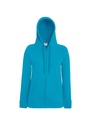 Fruit Of The Loom Womens Lightweight Hooded Sweatshirt Jacket 62150
