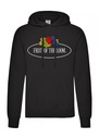 Fruit Of The Loom Vintage Hooded Sweatshirt Large Logo Print 12208A
