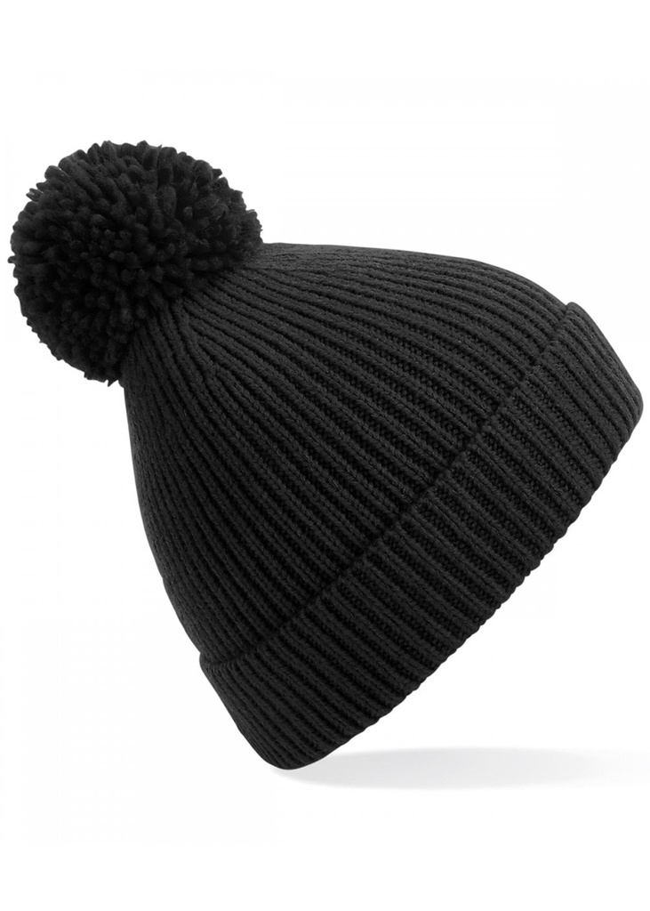 Beechfield Engineered Knit Ribbed Pom Pom Beanie B382