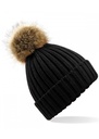 Beechfield Fur Pop Pom Chunky Beanie B412