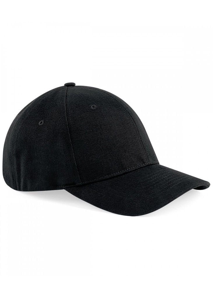 Beechfield Signature Stretch-Fit Baseball Cap B860 (Black Size S-M)