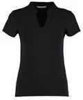 Kustom Kit Ladies Corporate Short Sleeve Top V-Neck Mandarin Collar KK770