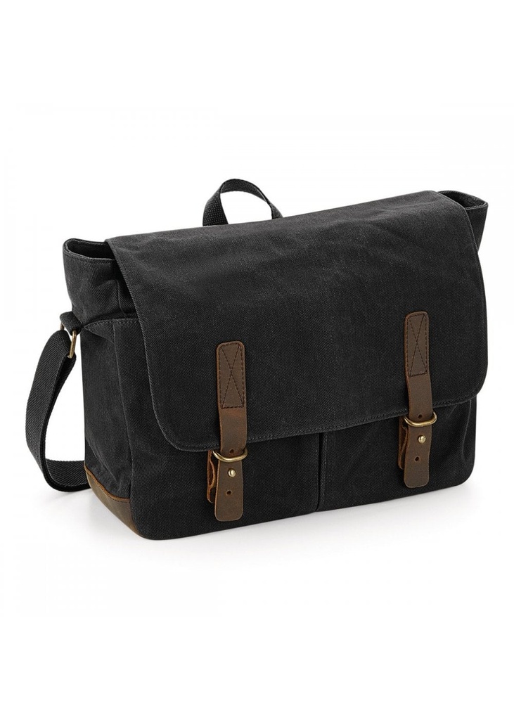 Quadra Heritage Waxed Canvas Messenger QD653