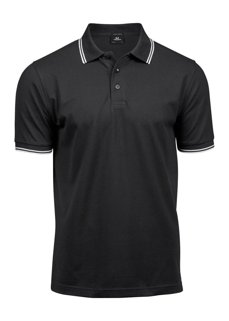 Tee Jays Mens Luxury Stripe Stretch Polo TJ1407