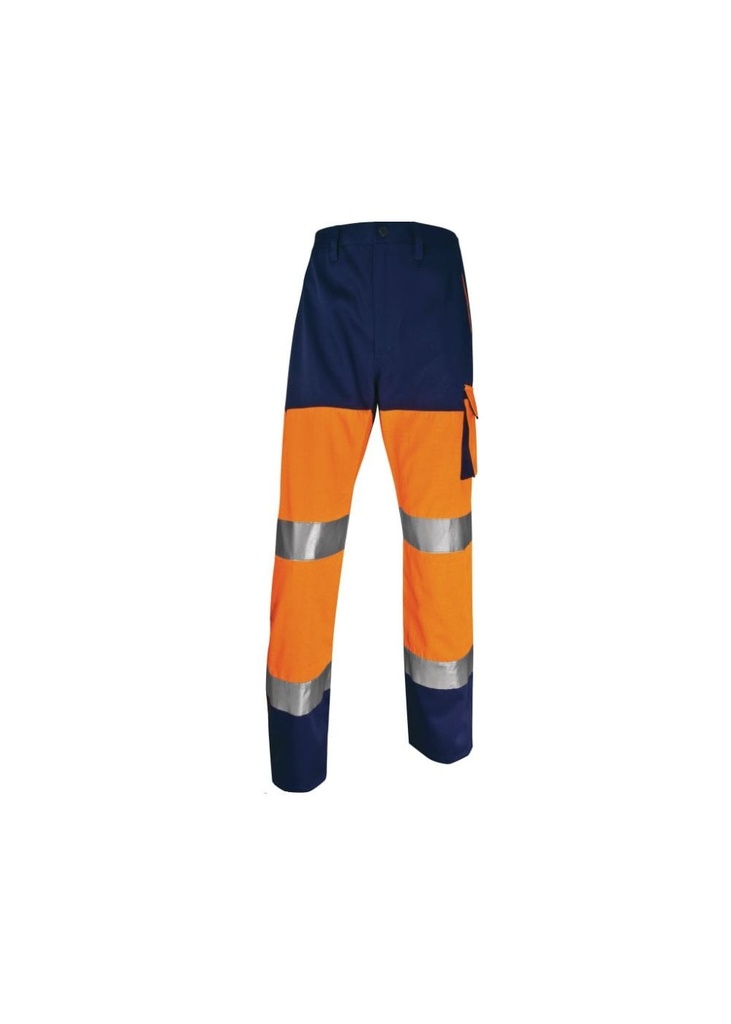 Delta Plus Panostyle High Visibility Working Trousers In Cotton / Polyester PHPAN