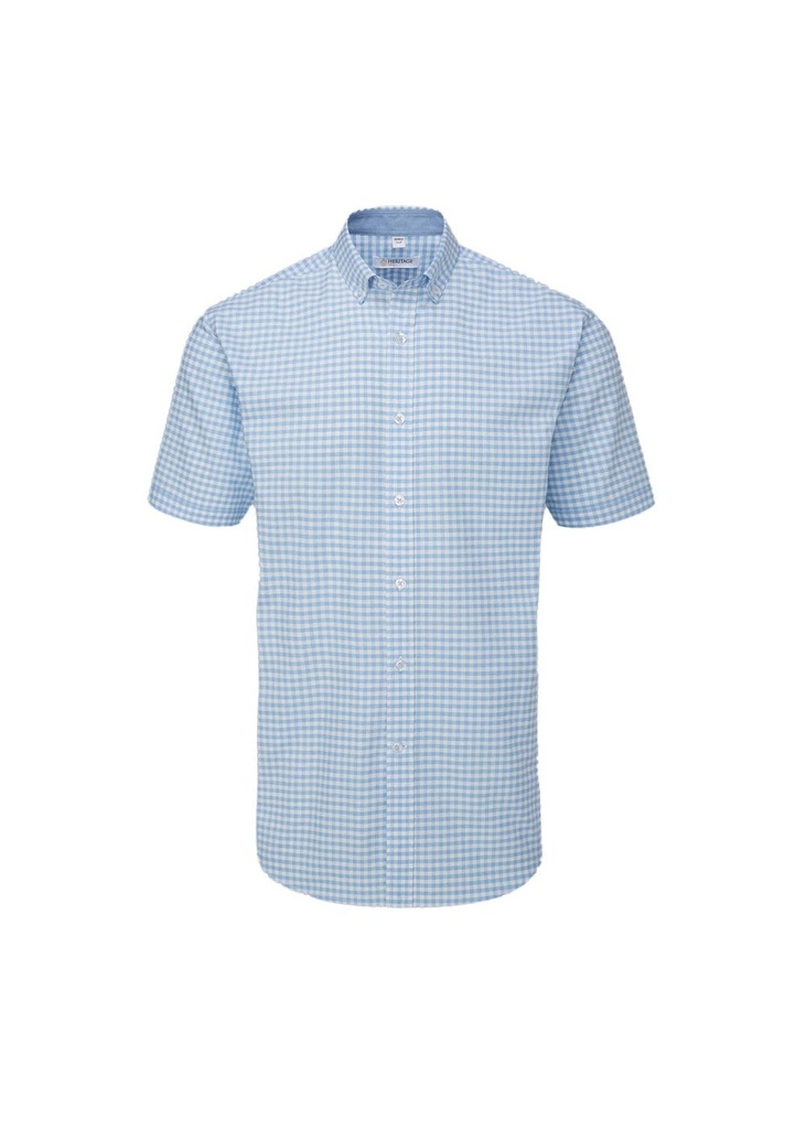 Disley Baltimore Checked Oxford Short Sleeve Work Shirt DS_BA1002SS