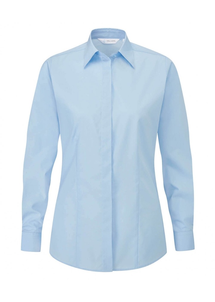 Disley Classic Fly Front Long Sleeve Blouse DS_BL903