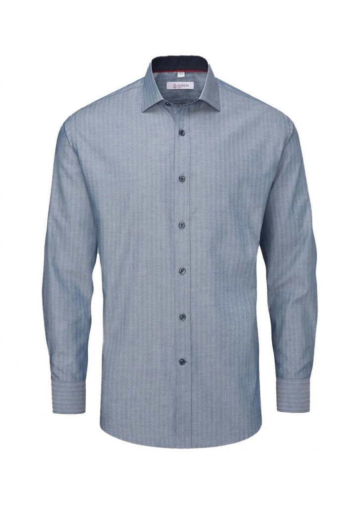 Disley Ennis Herringbone Long Sleeve Work Shirt DS_EN10LS