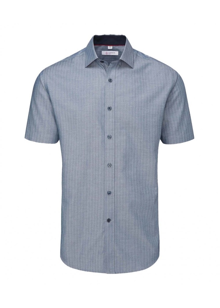 Disley Ennis Herringbone Short Sleeve Work Shirt DS_EN10SS