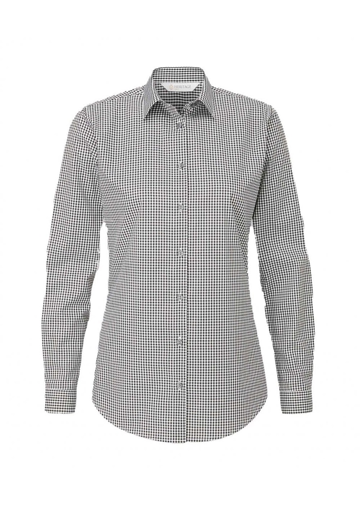 Disley Rosheen Checked Work Long Sleeve Blouse DS_LL420