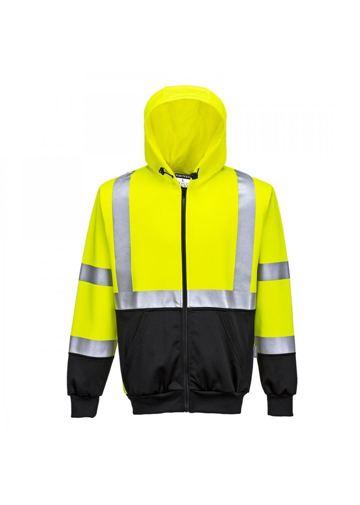 Portwest Two Tone Hi-Vis Zipped Hoodie B315