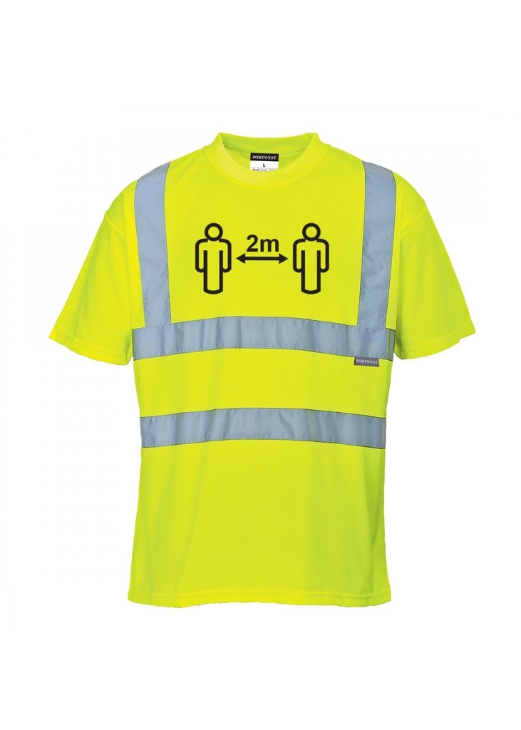 Portwest Social Distance Hi-Vis T Shirt CV78