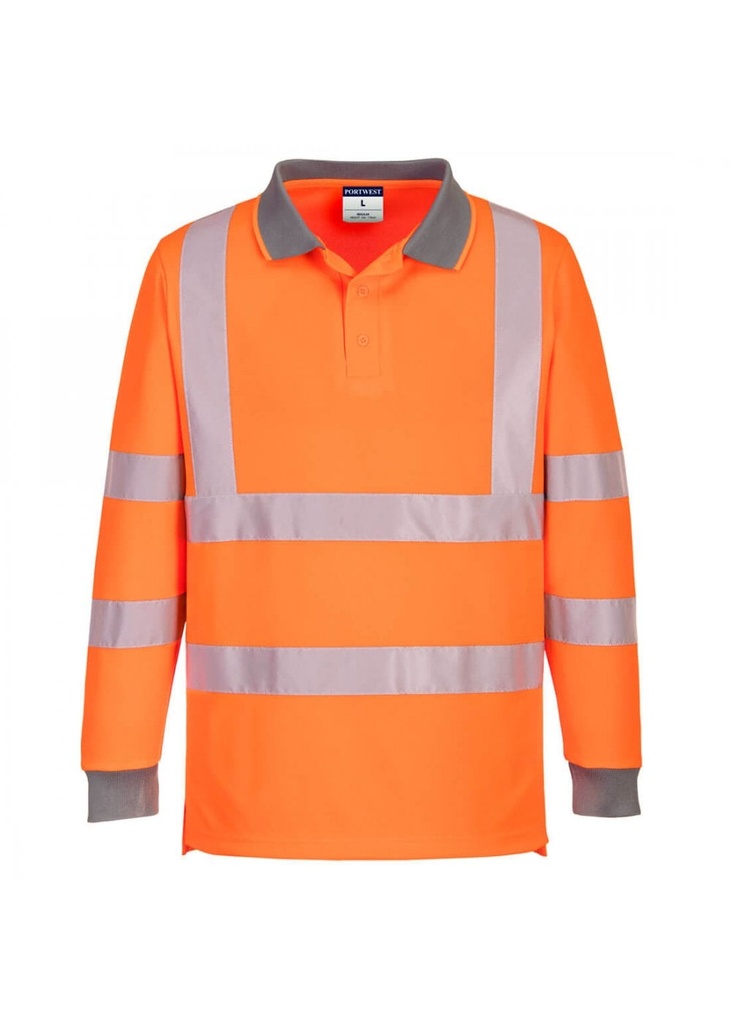 Portwest Eco Hi-Vis Long Sleeve Polo (Pack of 6) EC11