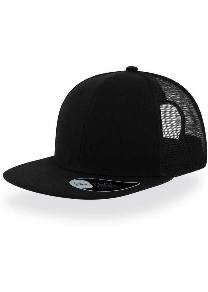 Atlantis Snap Mesh Flat Visor 6 Panel Trucker Cap