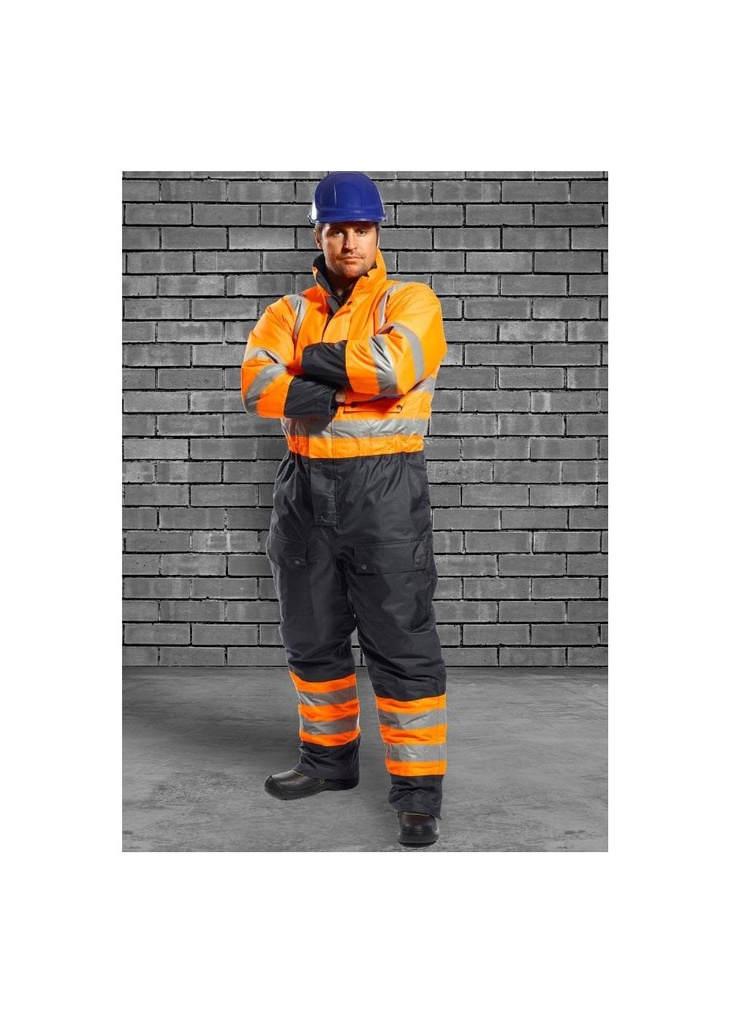 Portwest Hi-Vis Contrast Coverall - Lined S485