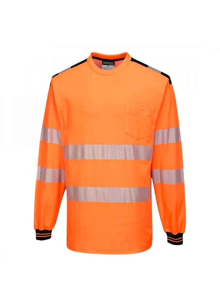 Portwest PW3 Hi-Vis Long-Sleeve T-Shirt T185