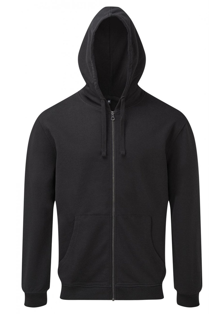 Asquith & Fox Men's Coastal Vintage Wash Loop Back Zip Through Hoodie AQ046
